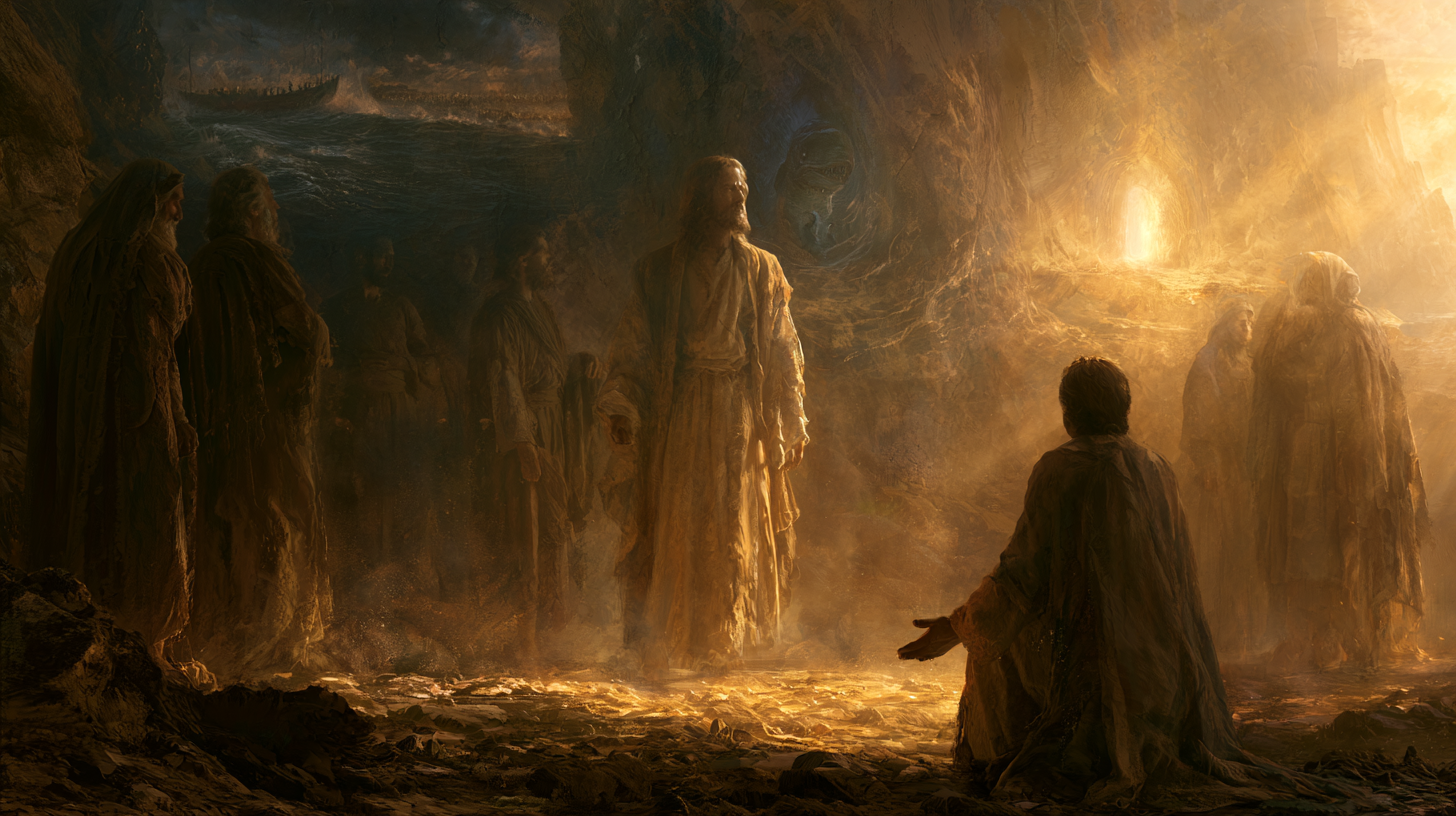 alewek_A_cinematic_biblical_scene_at_sunrise_showing_Jesus_st_5d66e75c-3890-44a3-bd8f-1a581bac2008_1